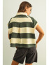 WIDE STRIPED SHORT SLEEVE POLO SHIRT
