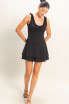 RUFFLED SCOOP NECK MINI DRESS