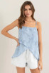 ORGANZA JACQUARD ASYMMETRICAL CAMI TOP