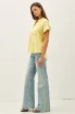 SOLID SHORT SLEEVE BUTTON DOWN HIGH LOW SHIRT