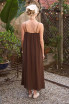 PLEATED PINTUCK SPAGHETTI STRAP MAXI DRESS