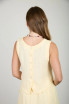 TEXTURED SLEEVELESS BACK BUTTON TOP