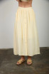 TEXTURED FRONT BUTTON MIDI SKIRT