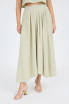 PLEATED HANDKERCHIEF LINEN MAXI SKIRT