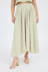 PLEATED HANDKERCHIEF LINEN MAXI SKIRT