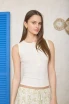 SLEEVELESS HENLEY KNIT TANK TOP
