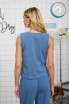 V NECK SLEEVELESS SIDE SLIT TOP