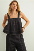 STITCH DETAILED SLEEVELESS TOP (Updating)