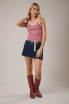 CONTRASTED STRIPED TANK TOP