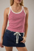 CONTRASTED STRIPED TANK TOP