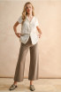 LIGHTWEIGHT BUTTON DOWN CAP SLEEVE SHIRT