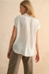 LIGHTWEIGHT BUTTON DOWN CAP SLEEVE SHIRT