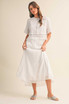 LACE TRIM COTTON MAXI SKIRT