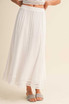 LACE TRIM COTTON MAXI SKIRT