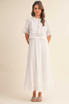 LACE TRIM COTTON MAXI SKIRT