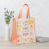 FLORAL PRINT WORLD'S GREATEST MOM TOTE BAG