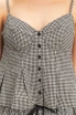 GINGHAM BUTTON FRONT CAMISOLE