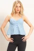 GINGHAM BUTTON FRONT CAMISOLE
