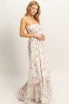 SMOCKED FLORAL OPEN BACK MAXI DRESS