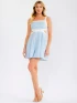 SQUARE NECK FLARE MINI  SIDE CUT OUT POCKETS FIT DRESS