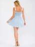 SQUARE NECK FLARE MINI  SIDE CUT OUT POCKETS FIT DRESS