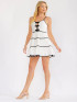 SMOCK BACK FLARE MINI DRESS