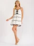 SMOCK BACK FLARE MINI DRESS