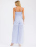 FRONT CUT OUT STRIPES WIDE LEG JUMPSUIT