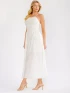 OPEN BACK SMOCK FRONT POCKETS SIDE SLIT MAXI DRESS