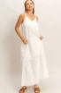 TIERED SPAGHETTI STRAP MAXI DRESS