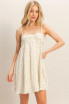FLORAL PRINT TIE STRAP MINI DRESS