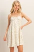 FLORAL PRINT TIE STRAP MINI DRESS
