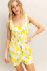BUTTON UP LEMON PRINT TOP