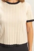RIBBED CREW NECK SWEATER TOP