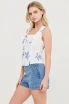 SLEEVELESS SQUARE NECK RUFFLE TOP