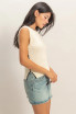 EYELET SLEEVELESS KNIT TOP