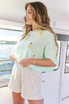 PINABLES FRONT SHORT SLEEVE TOP