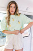 PINABLES FRONT SHORT SLEEVE TOP