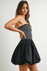 BUBBLE HEM MINI DRESS