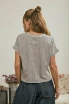 WASHED SHORT SLEEVE BOXY KNIT TOP