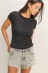 POINTELLE SHORT SLEEVE BASIC TOP