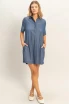 COLLARED MINI SHIRT DRESS
