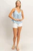 TIE FRONT SPAGHETTI STRAP TOP