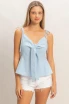 TIE FRONT SPAGHETTI STRAP TOP