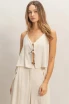 HALTER NECK WITH BEADS DETAIL FRONT TIE TOP