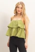 TIERED FLORAL EYELET TOP