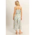 FLORAL OVERLAY CROPPED JUMPSUIT