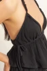 TEXTURED HALTER TIE WAIST TOP