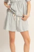 STRIPED ELASTIC WAIST SHORT