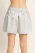 STRIPED ELASTIC WAIST SHORT